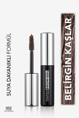Sudan Etkilenmeyen Kaş Maskarası (AÇIK KAHVE) - Tinted Brow Gel - 002 Light Brown - 8682536034760 ürün fotoğrafı