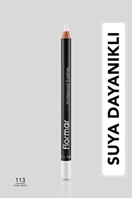Suya Dayanıklı Mat Göz Kalemi (BEYAZ) - Waterproof Eyeliner - 113 Pure White - 8690604109135 ürün fotoğrafı