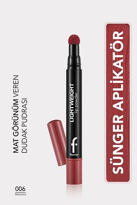 Hafif Yapılı Mat Dudak Pudrası (Pembe) - Lightweight Lip Powder - 006 Precious - 8682536007481 ürün fotoğrafı