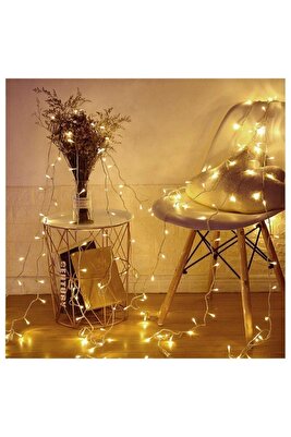 Günışığı Renk Pirinç Ip Ağaç Süsleme Işıkları 10 Metre 100 Ampullü ürün fotoğrafı