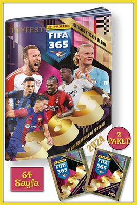 Panini Fifa 365 2024 Futbolcu Stickers Kartları Albümü Dergisi + 2 Paket ( 10 Stickers ) ürün fotoğrafı