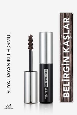 Sudan Etkilenmeyen Kaş Maskarası (KOYU KAHVE) - Tinted Brow Gel - 004 Dark Brown - 8682536034784 ürün fotoğrafı