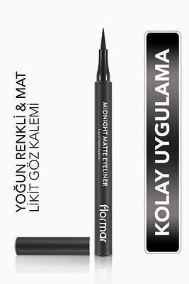 Mat Likit Kalem Eyeliner (SİYAH) - Midnight Matte Eyeliner - 001 Black - 8690604532292 ürün fotoğrafı