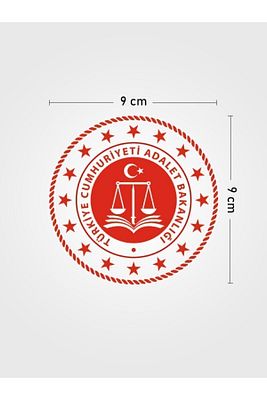 Adalet Bakanlığı (ARKA FON BEYAZ) (TAKLİTLERDEN KAÇININ)araç Logo Sticker Dıştan Yapıştırma ürün fotoğrafı