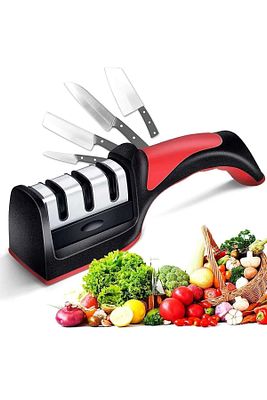 Profesyonel Bıçak Bileyici 3 Açılı Elmas Seramik Tungsten Çelik El Bıçakları Bileme ürün fotoğrafı