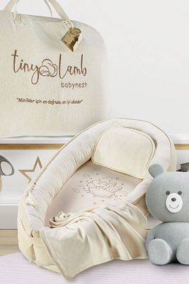 5 Parça Cocoon Unisex Seti Ultra Soft Krem Bebek Yuvası ürün fotoğrafı