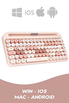 K-98 LATTE 2.4G+BT1+BT2 Mac Wın Ios Android Çoklu Cihaz Bağlantılı Kablosuz Bluetooth Klavye ürün fotoğrafı