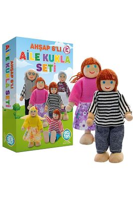Ahşap Oyuncak Oyun Evi Için Minik Bebek Ailesi Aile Oyun Seti ürün fotoğrafı
