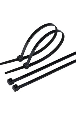 4.8 X 400 Kablo Bağı Plastik Cırt Kelepçe Siyah 100 Adet ürün fotoğrafı