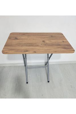 Mrd Desıgn Katlanabilir Atlantik Çam Desenli Mutfak Masası 60x90 Yemek Masası Balkon Masası ürün fotoğrafı