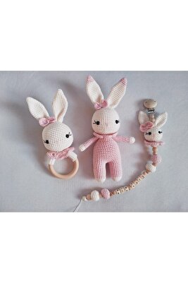 Amigurumi Kiz Tavsan Yenidogan Set ürün fotoğrafı
