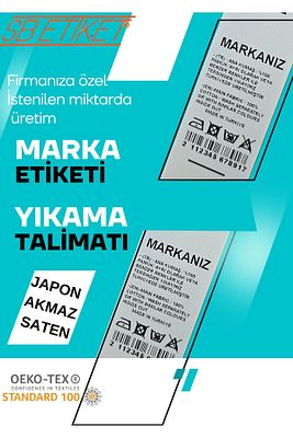 Sb Etiket Japon Akmaz Yıkama Etiketi Yıkama Talimatı Marka Etiketi 3 X 7 Cm 1000 Adet ürün fotoğrafı