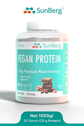 Vegan Protein Çikolata Aromalı-30 porsiyon (25 g Bezelye ve Pirinç Proteini) ürün fotoğrafı