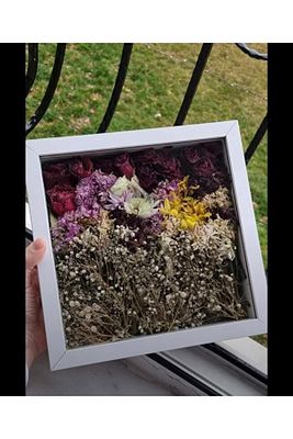 Anı Çerçevesi Söz Nişan Çiçeği Kutu Tasarımı 25x25 Cm ürün fotoğrafı