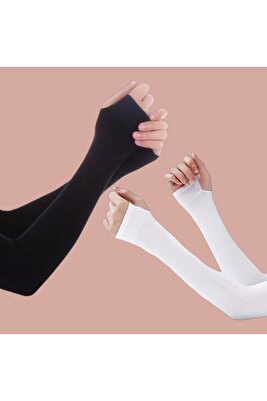 2 li parmak geçmeli kolluk siyah beyaz ürün fotoğrafı