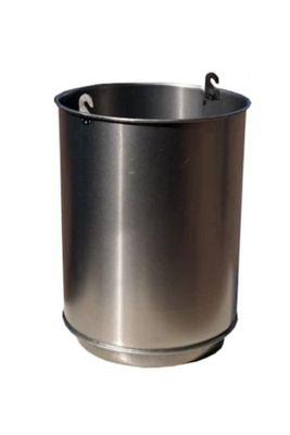 Soba Kovası Alttan Havalı 28 Cm Çapında Kalın Siyah Sac ürün fotoğrafı