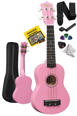 Ukx-901pk Pembe Soprano Ukulele (ASKI ÇANTA METOD PENA) ürün fotoğrafı