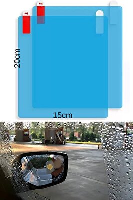 Yağmur Tutmayan Otomobil Ve Büyük Araç Yan Ayna Cam Filmi 2 Adet 200x150mm ürün fotoğrafı