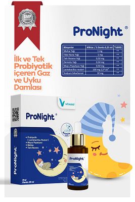 Pronight Baby Bitkisel Bebek Çocuklar Için Probiyotik Içeren Gaz Ve Uyku Damlası Damla 20 ml ürün fotoğrafı