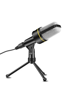 Masa Üstü Mikrofon 3.5 Mm Stereo Multimedia Mikrofon Tripodlu ürün fotoğrafı