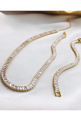 Gold Su Yolu Kolye Bileklik Set ürün fotoğrafı