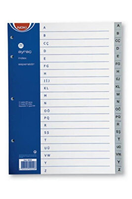 Ayraç Pp A-Z Türkçe Harf ürün fotoğrafı