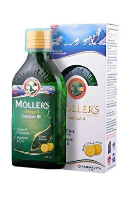 Mollers Omega-3 Limonlu Balık Yağı Şurubu Takviye Edici Gıda 250 ml ürün fotoğrafı