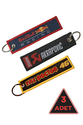 Karışık 3lü Motorcu Kumaş Anahtarlık ürün fotoğrafı