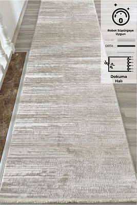 Konfor Bej Krem Modern 1452 Jasmine Dokuma Yolluk Halı ürün fotoğrafı
