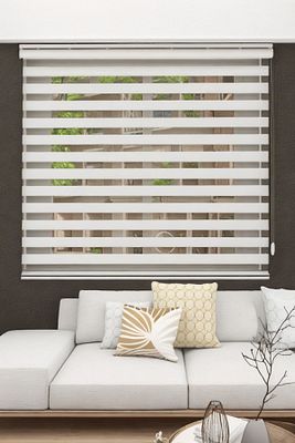 Ithal Bambu Ekru Zebra Stor Perde Eteği Düz (1.kalite Alüminyum Kasa Metal Ayak ürün fotoğrafı
