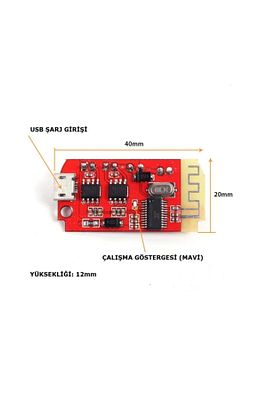 Ct14 Bluetooth Modülü 5v 5w+5w Usb Şarj Girişli Amfi Modülü Ct-14 ürün fotoğrafı