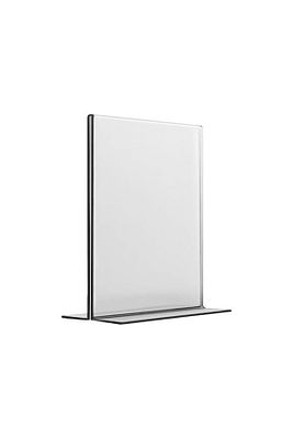 Heroglas A4 T Tipi Dikey Masa Üstü Şeffaf Pleksi / Föylük-Fiyatlık-Menü-Broşürlük ürün fotoğrafı