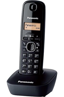 KX-TG1611 Siyah DECT Telsiz Telefon – Kablosuz Masaüstü Ev ve Ofis Telefonu ürün fotoğrafı