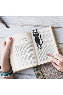 Kitap Ayracı Kedi Figürlü Metal Kitap Ayraç ürün fotoğrafı
