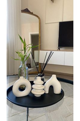 10 Cm Minimal Vazo Set 3'lü Bohem Biblo Minyatür Dekoratif Vazo ürün fotoğrafı