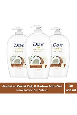 Nemlendirici Sıvı Sabun Hindistan Cevizi Yağı Ve Badem Sütü Özü 450 ml X3 Adet ürün fotoğrafı