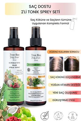 Daily Dream Series | Saç Dostu 2’li Tonik Seti | Biberiye Tonik - Sirkeli Tonik 250 ml ürün fotoğrafı