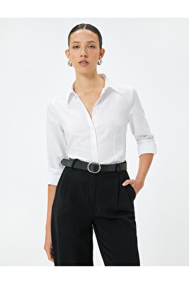 Slim Fit Gömlek Uzun Kollu Klasik Yaka ürün fotoğrafı