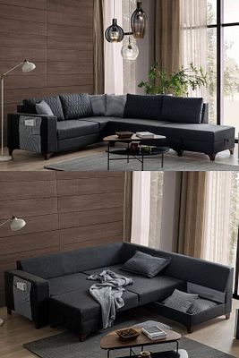 Antrasit Loft Köşe Koltuk Takımı ürün fotoğrafı