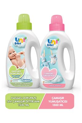 Çamaşır Deterjanı Sensitive 1500ml + Yumuşatıcı 1500ml ürün fotoğrafı