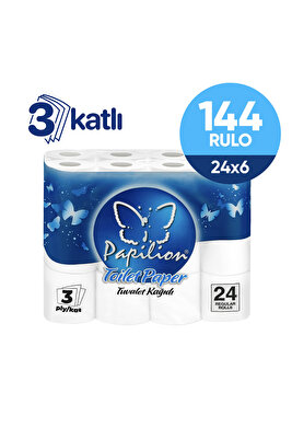 Extra Soft 3 Katlı Tuvalet Kağıdı 144 Rulo 24x6 Ekonomik Mega Paket ürün fotoğrafı