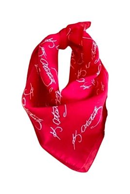 K. Atatürk İmzalı Çok Amaçlı Bandana Fular Kırmızı Renk 50x50 ürün fotoğrafı