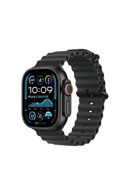 Watch Ultra 2 GPS + Cellular 2024 49mm Black Titanium Case with Black Ocean Band ürün fotoğrafı
