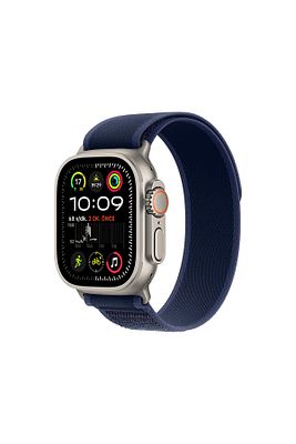 Watch Ultra 2 GPS + Cellular 2024 49mm Natural Titanium Case with Blue Trail Loop - S/M ürün fotoğrafı