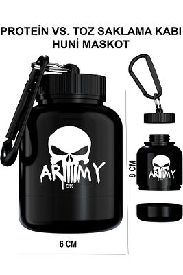 Protein Toz Saklama Hunisi Protein Toz Saklama Kabı Fitness Saklama Kabı Huni Pillbox Saklama Kutusu ürün fotoğrafı
