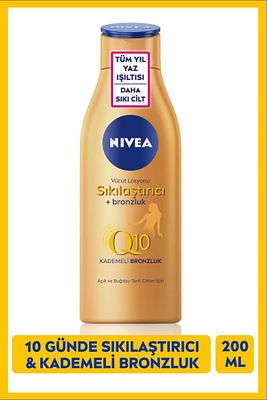 Q10 Sıkılaştırıcı Ve Bronzlaştırıcı Vücut Losyonu 200ml, Kademeli Bronzluk, 10 Günde Sıkılaştırıcı ürün fotoğrafı
