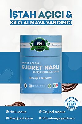 İştah Açıcı,kilo Aldırıcı,enerji,kudret Narı & Harnup Polenli Bitkisel Vitamin Takviyeli Macun 240gr ürün fotoğrafı