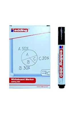 Beyaz Tahta Kalemi E-260 Siyah 10 Lu ürün fotoğrafı