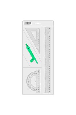 00812 Pergelli Ekonomik Çizim Seti 30 Cm Cetvelli ürün fotoğrafı