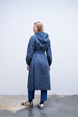Martre Yağmurluk İndigo ürün fotoğrafı